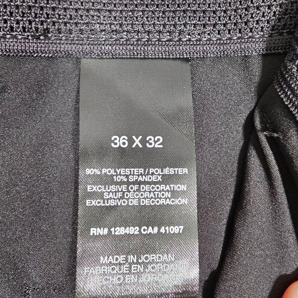 Greg Norman ProTek Golf Pants Black Stretch Flat Front Mens 36x32 Shark Logo - Picture 7 of 9